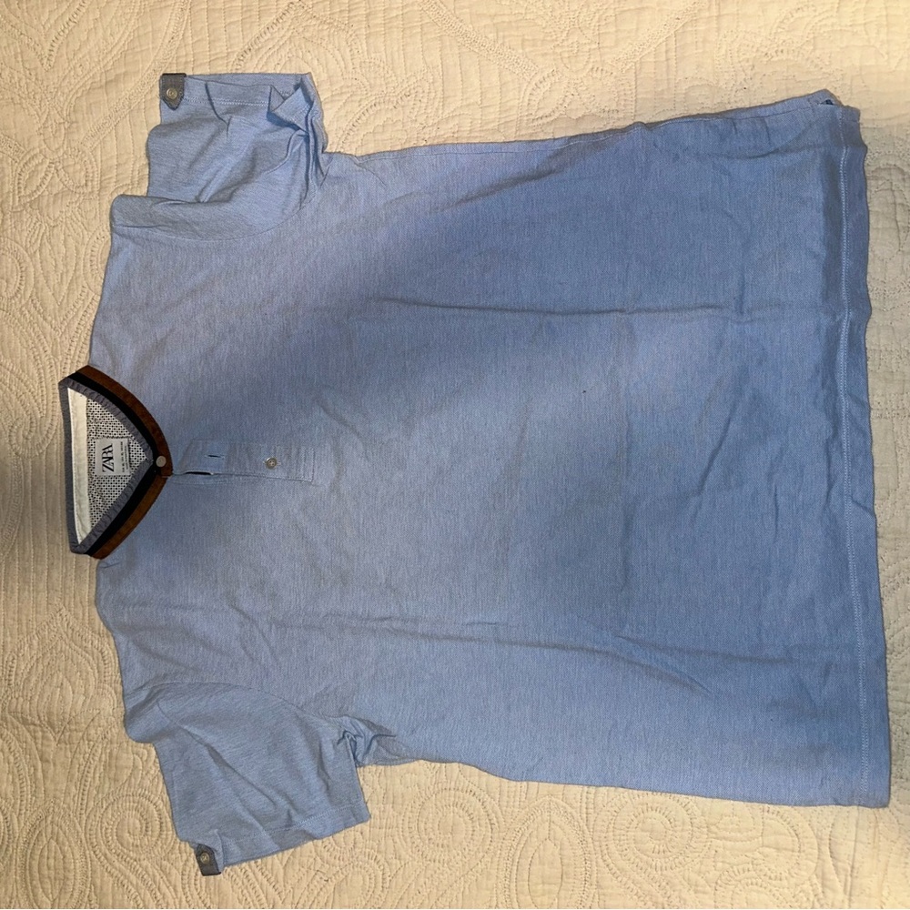 Zara light blue men’s shirt 👕 great for dress up or dress down ! - Picture 1 of 3
